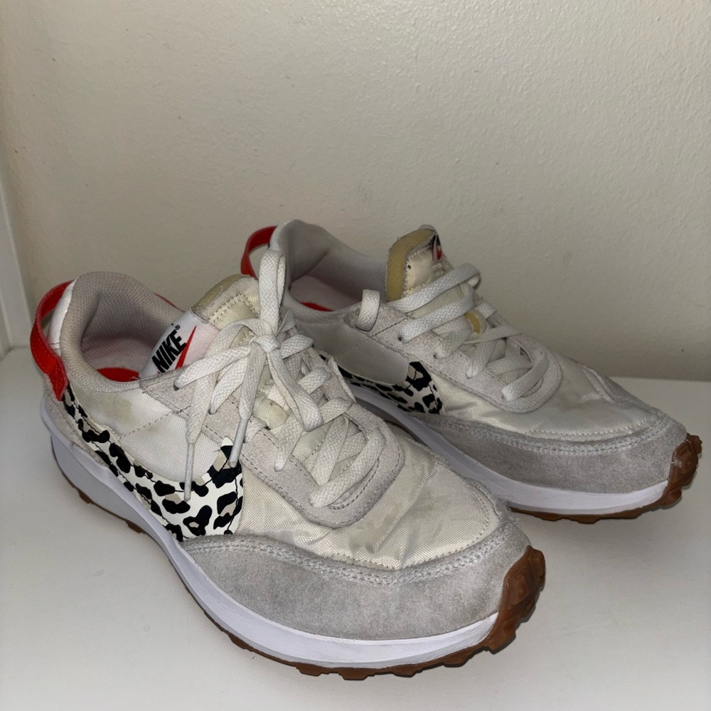 Nike White and Red Athletic Shoes